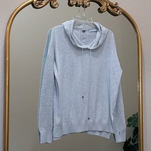 Stitches & Stripes Wool Blend Long Sleeve Lightweight Hoodie Gray Size M